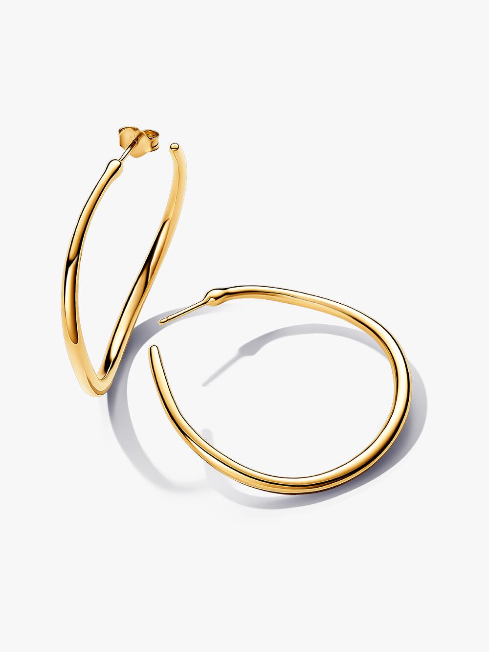 Organically V-shaped Open Hoop Earrings