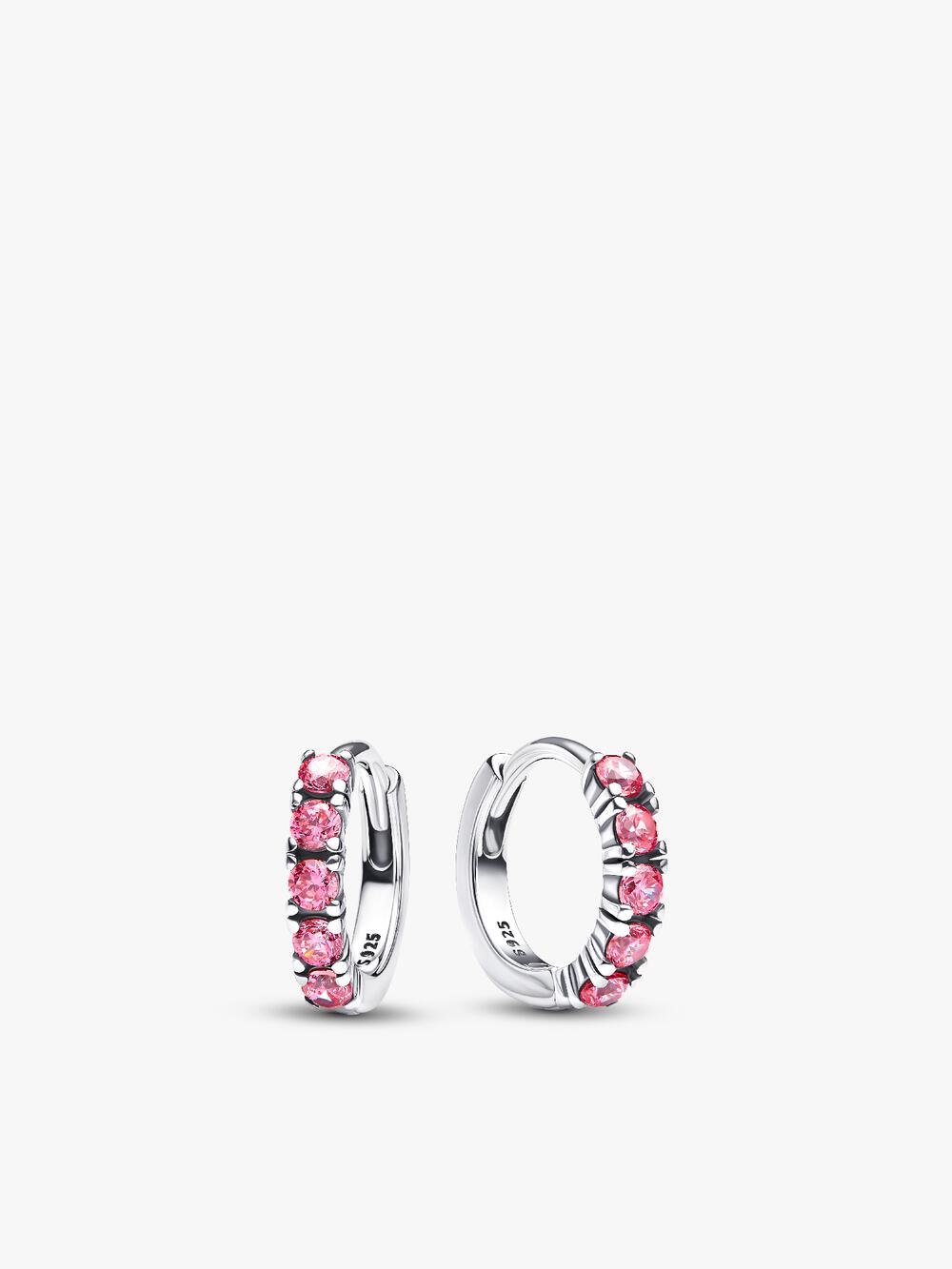 Pavé Heart Hoop Earrings